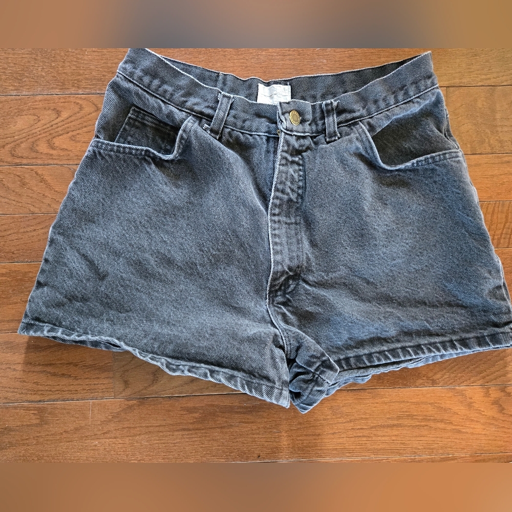 VTG Moda Black Denim Shorts 28.5" Waist Mom  Jeans 90s